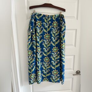 Bob Mackie Wearable Art Western Maxi Skirt Blue Green Size 2X